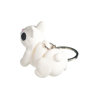 Królik biały - brelok do kluczy